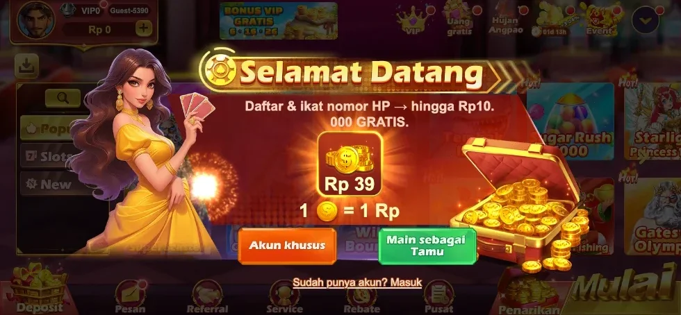 RAJAJUARA Tampilan Permainan Slot
